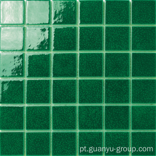 Telha de mosaico de porcelana verde